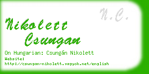 nikolett csungan business card